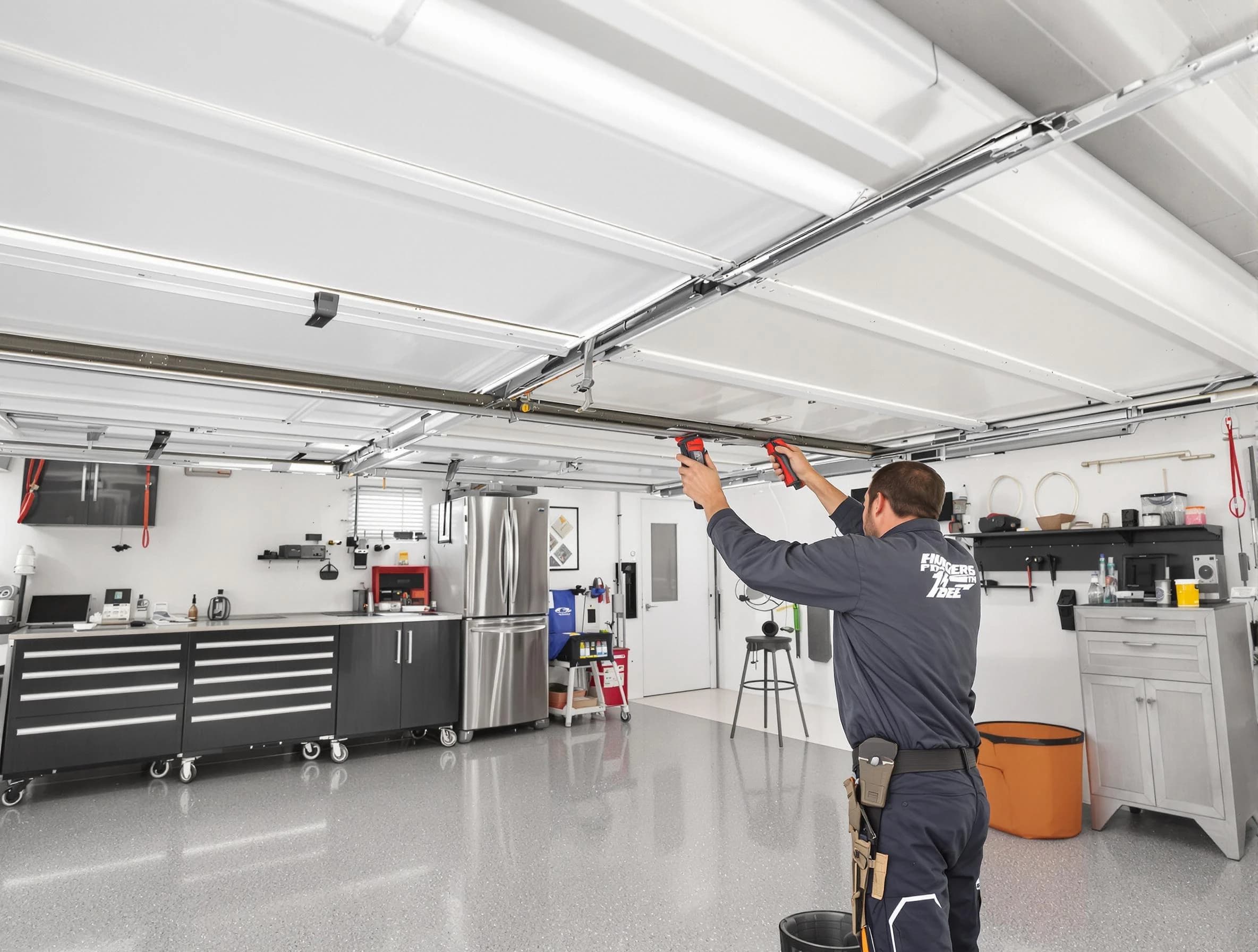 Overhead garage door repair service by New Haven Garage Door Pros in New Haven