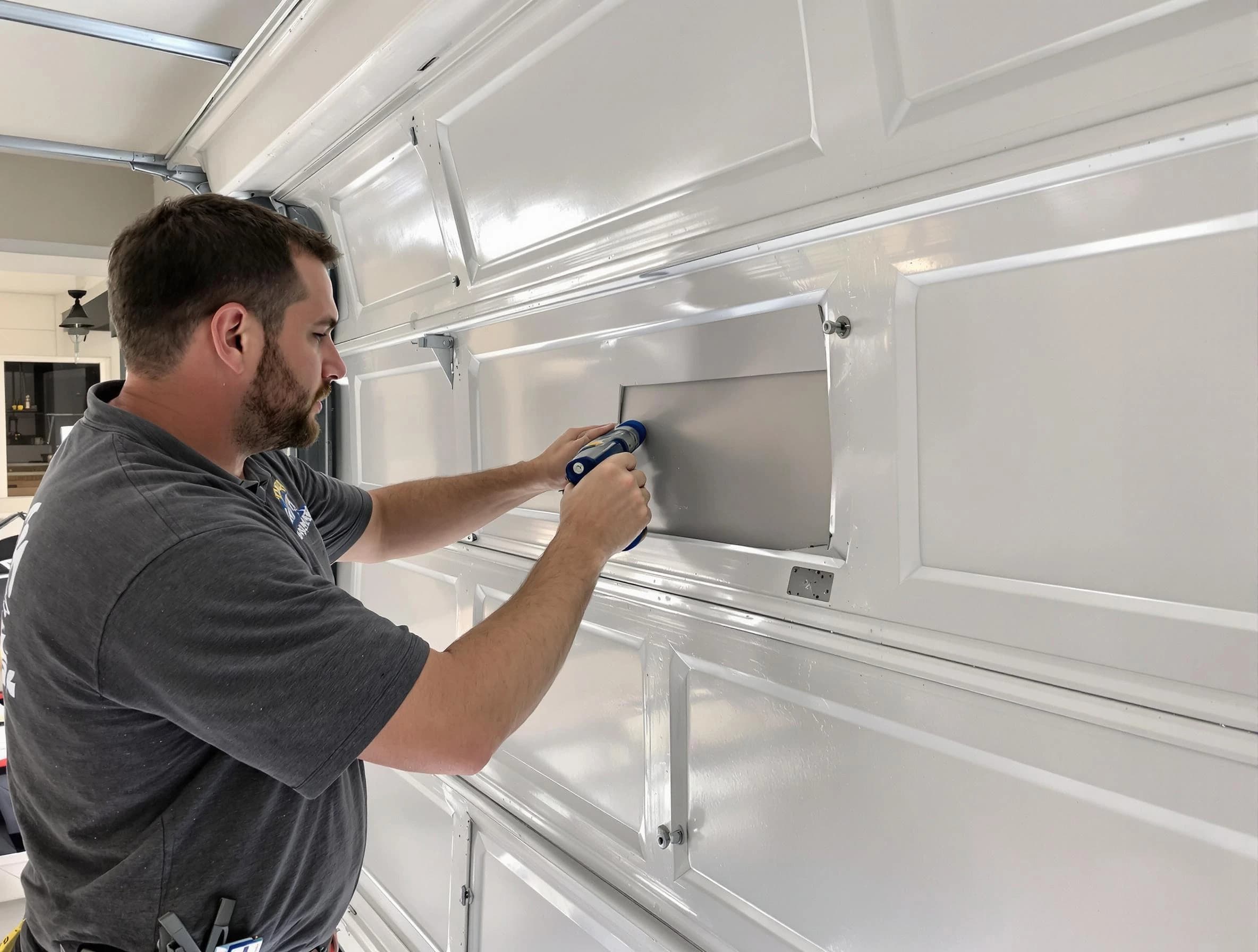 Garage door panel repair by New Haven Garage Door Pros in New Haven